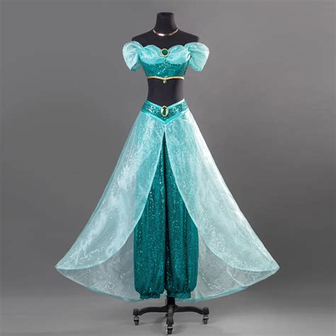 Costume De Cosplay De Princesse Jasmine D Aladdin Pour Fille Robe De