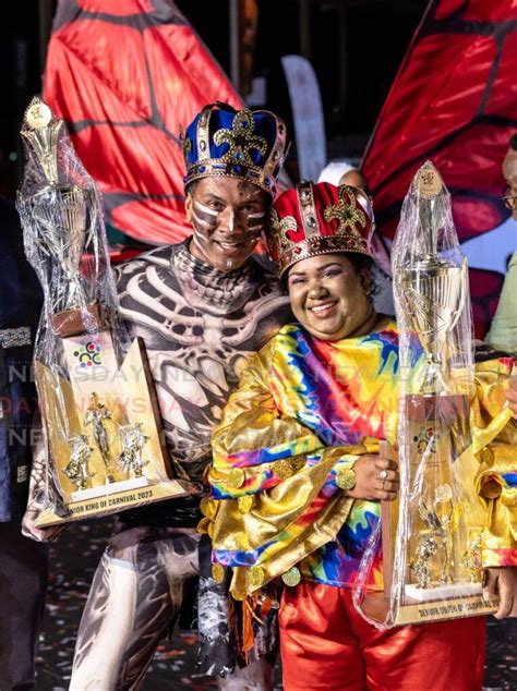 Mark, Nagassar crowned Carnival King and Queen - Trinidad and Tobago Newsday