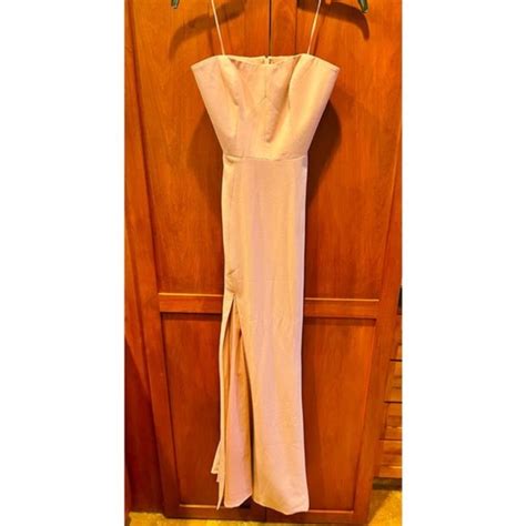 Dress The Population Dresses Ellen Strapless Gown Blush Pink Poshmark