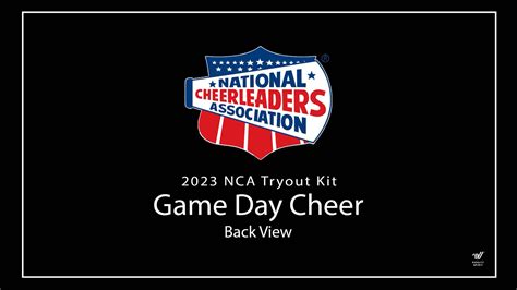 2023 Nca Tryout Kit Game Day Cheer Back View On Vimeo