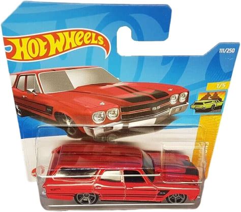 Hot Wheels 70 Chevelle SS Wagon HW Wagons 1 5 HCX23 Short Card Red GM Mattel 2022