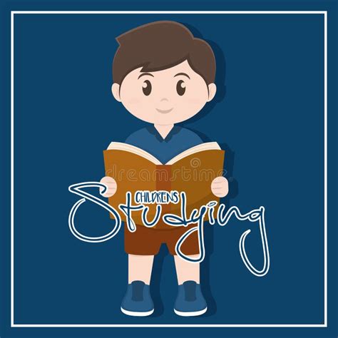 Childrens Studying Poster Stock Vector Illustration Of Person 198540936
