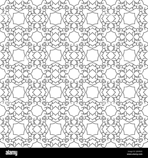 A Black And White Seamless Kaleidoscope Pattern Stock Vector Image