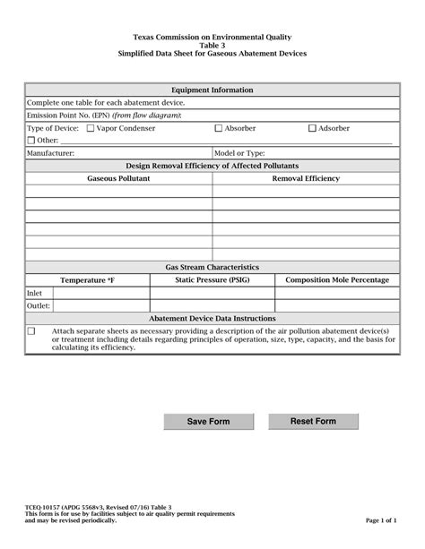 Form Tceq 10157 Table 3 Fill Out Sign Online And Download Fillable Pdf Texas Templateroller