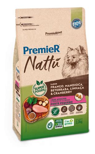 Ração Cachorro Adulto Premier Nattu Raças Pequenas 10kg Parcelamento