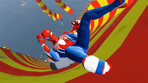 Spiderman Water Ragdolls On EPIC Giant Water Slide In GTA 5 Episode 8