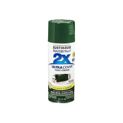 ספריי צבע Rust Oleum X2 Gloss Hunter Green מחסן עצים בית מעץ