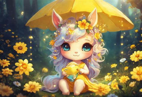 Lexica Ethereal Fantasy Concept Art Of Cute Chibi Baby Unicorn