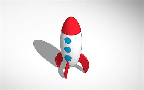 3d Design Rocket Ship Build Tinkercad