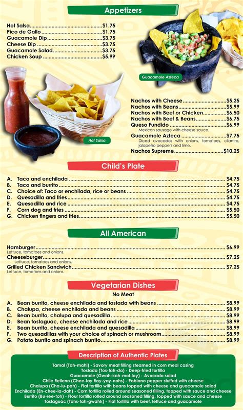 El Ranchito Mexican Restaurant Williamsville Menus In Williamsville