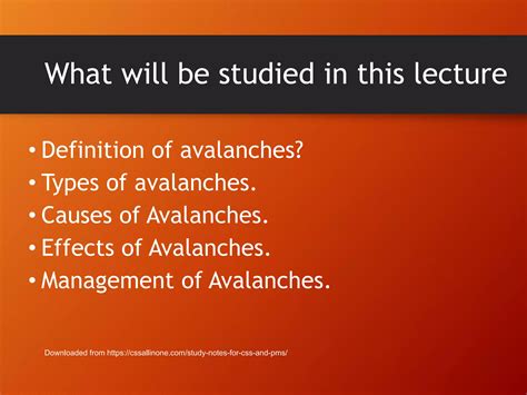 What is Avalanche and Causes of Avalanche CSS PMS General Science and ...