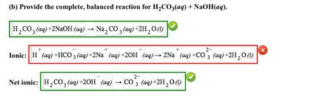 Solved (b) Provide the complete, balanced reaction for | Chegg.com