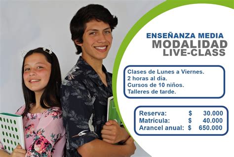 MATRÍCULA 2021 ENSEÑANZA MEDIA MODALIDAD LIVE CLASS 9 AM Colegio