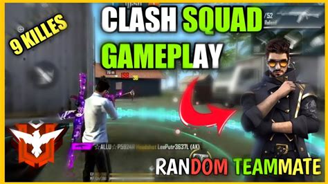 Clash Squad Random Player 9 Killes Gameplay With DJ Alok Osm Booyah