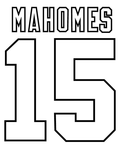 Patrick Mahomes Coloring Page