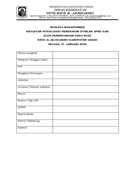 Biodata Narasumber Pdf