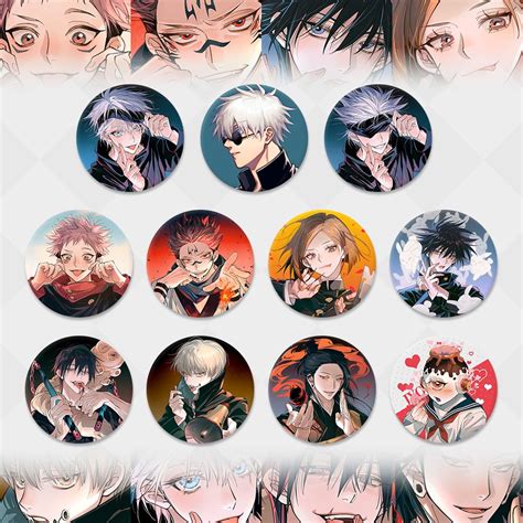 Jujutsu Kaisen Anime Badge Satoru Gojo Yuji Megumi Nobara Toge Toji