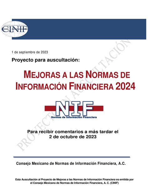 Mejoras Nif Proyecto Para Auscultacion Esta Auscultaci N Al