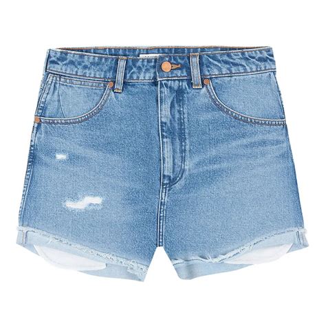 Wrangler Reworked Regular Fit Denim Shorts Blue Dressinn