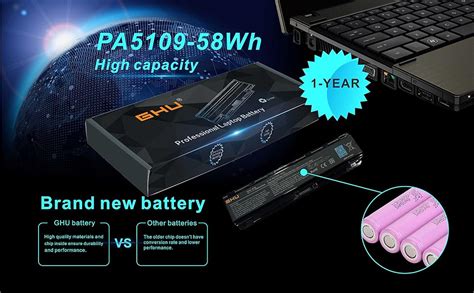 Amazon Ghu New Replacement Laptop Battery Wh Pa U Brs