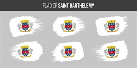 Bandeiras de são bartolomeu bandeira de ilustração vetorial de pincel