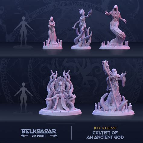 3D File Cultists Of An Ancient God NUDE MINIATURES JULY 2022 3D