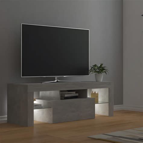 Meuble Tv Avec Lumi Res Led Gris B Ton X X Cm