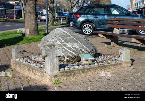 Late Ice Age Erratic Boulder Aka Glacial Erratic Boulder On Display