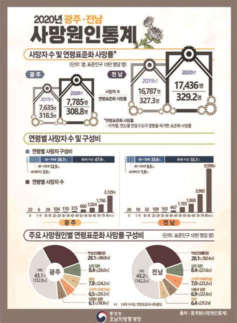 인구 10만명 당 사망자 전남 9436명전국 1위 공감언론 뉴시스통신사