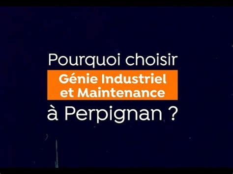 Pourquoi choisir Génie Industriel et Maintenance à l IUT de Perpignan