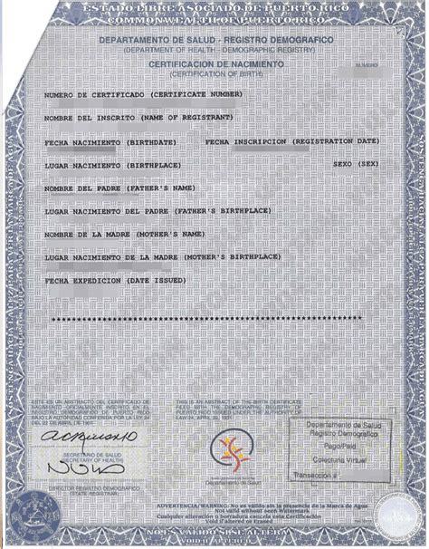 Marriage Certificate Puerto Rico