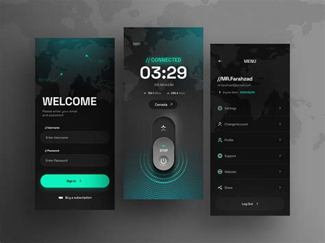 vpn  mohammad reza farahzad  orizon uiux design agency  dribbble