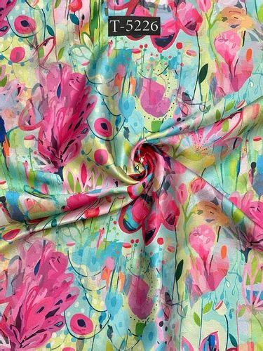 Digital Printed Dull Satin Fabric At Rs 160 Meter Saroli Surat