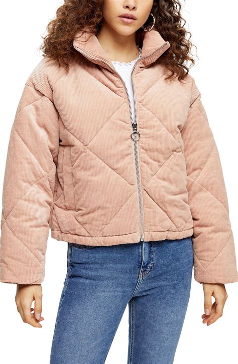 Topshop Corduroy Puffer Coat Nordstrom Rack