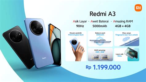 Redmi A3 Resmi Di Indonesia Dibanderol Rp1199000 • Jagat Gadget