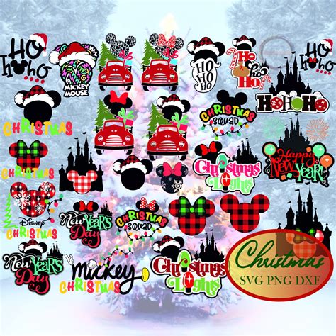 20 Christmas Svg Disney Christmas Bundle Svg Png Dxf Xmas Etsy