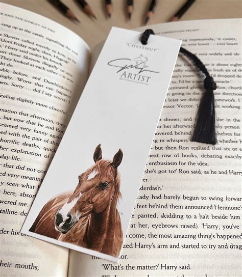 Horse Bookmarks of Original Pencil Drawings Equine Art - Etsy