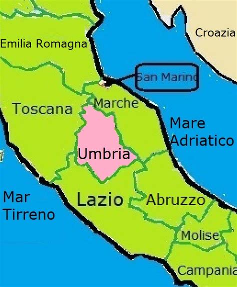 Umbria Geografia Per Scuola Media