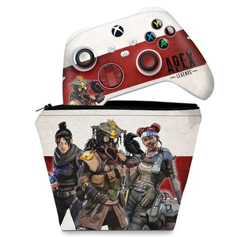 Kit Capa Case E Skin Xbox Series S X Controle Apex Legends Pop Arte