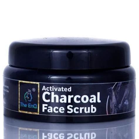 Cream Activated Charcoal Face Scrub For Personal Packaging Size