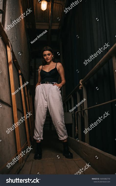 Sexy Brunette Behind Scenes Stock Photo 1839386770 Shutterstock