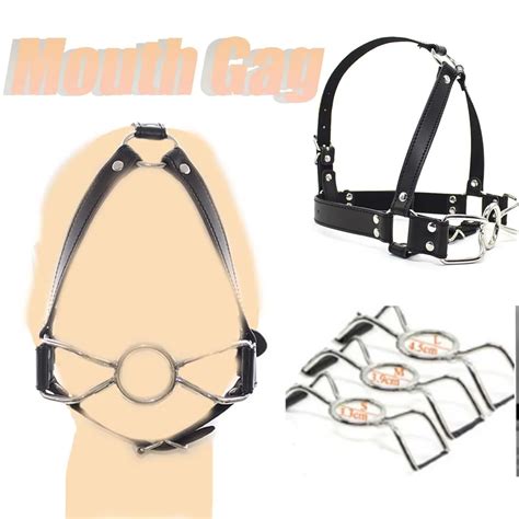 Manyjoy Mouth Gag Head Harness Restraints Tools Spider Shape Metal O Ring Mouth Gag Bondage