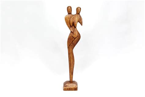 Scultura In Legno Coppia Statuetta Coppia Legno Intagliato Etsy