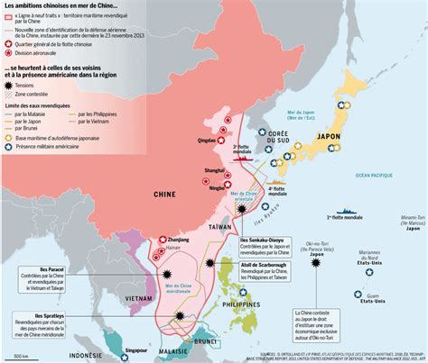 La Mer De Chine Voyage Carte Plan