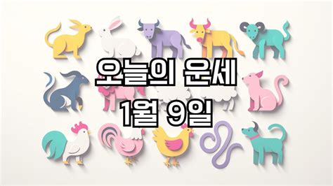 오늘의 운세 1월 9일 띠별운세 00띠 행운 00띠 주의 조심 좋은띠 안좋은띠 미라클 운세