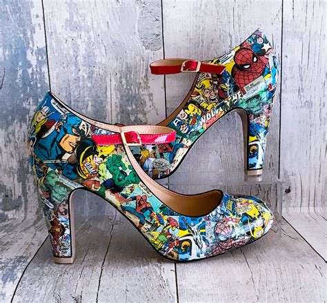 Marvel Shoes Marvel Comics Geek Shoes Cosplay Shoes Etsy