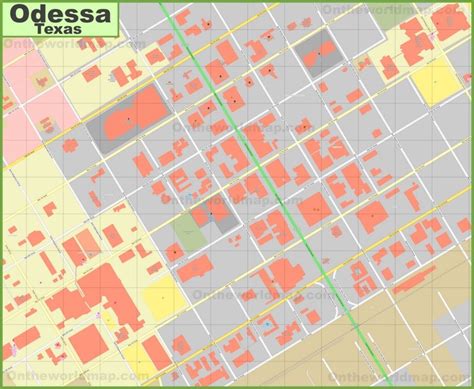 Odessa Downtown Map