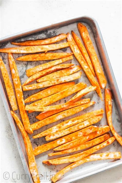 Crispy Oven Baked Sweet Potato Fries Currytrail