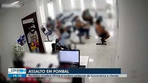 Câmera de segurança registra assalto a clínica em Pombal no Sertão da