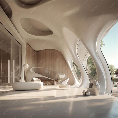 Premium Photo | Interior space midcentury minimal in sphere house